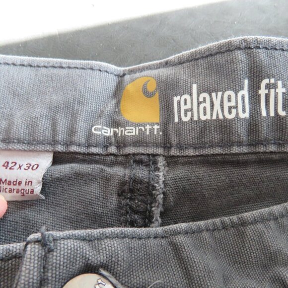 CARHARTT Rugged Flex Rigby Double Front Relaxed Fit Work Pants in Shadow Gray - Picture 14 of 14